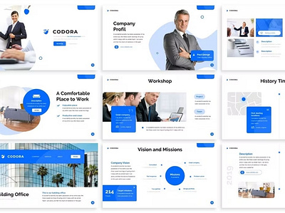 Codora - Company Profile Keynote Template blue branding catalog company company profile design designposter graphic design illustration keynote keynote template minimal motion graphics multipurpose portfolio powerpoint profile keynote project ui vector