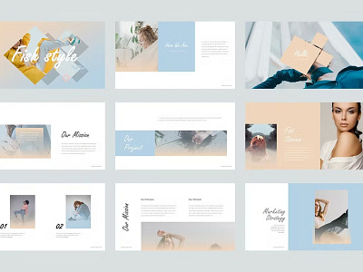 Fish style Google Slides Templates branding design designposter fashion flat graphic design illustration keynote layout luxury marketing minimal modern motion graphics powerpoint slides templates stockshape style google ui vector