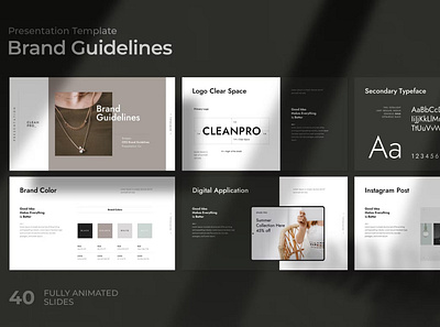 Brand Guideline Presentation Template annual business clean corporate download google slides keynote pitch pitch deck powerpoint powerpoint template pptx presentation presentation template project report slidemaster slides template web