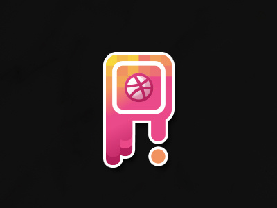 2 4 18 dribbble gradient instagram pink playoff sticker