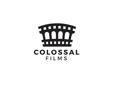 Colossal Films brand colosseum design designs film films identity logo logos mark