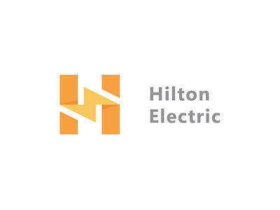 Hilton Eletric brand design designs electric h identity letter lightning logo logos mark