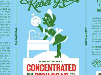 Rebel Green WIP illustration packaging typography workinprogess