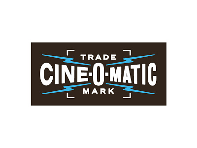 Cine-O-Matic brand identity illustration logo typography