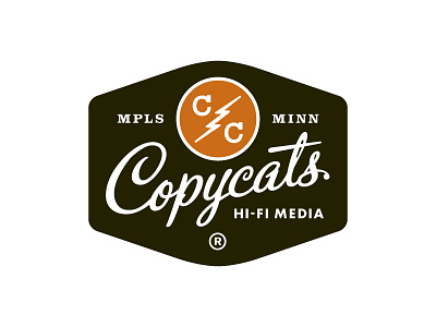 Copycats brand identity illustration logo typography
