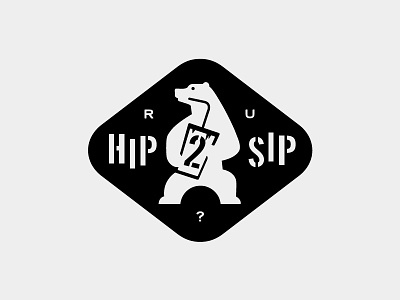 hip2sip brand identity illustration logo typography