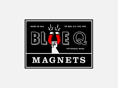 Blue Q brand identity branding logo magnets product design