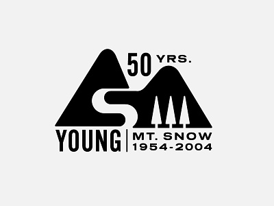 Mount Snow 50th anniversary brand identity branding logo resort ski