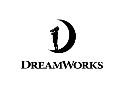 DreamWorks boy brand identity hollywood illustration logo moon movie rebrand studio typography