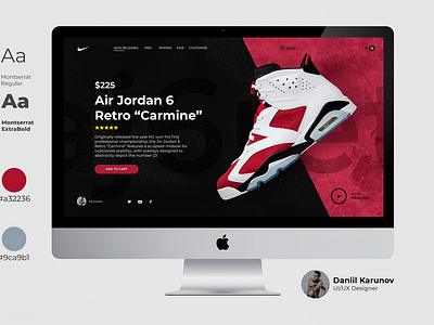 Landing page or Air Jordan 6 Retro "Carmine"