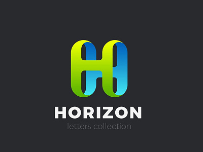 Letter H Logo design 3D