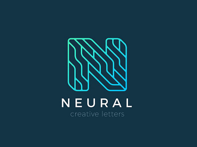 Letter N Logo 3d 3d letter abstract branding concept creative design graphic design icon icon design illustration letter linear logo n letter outline style typography ui vector