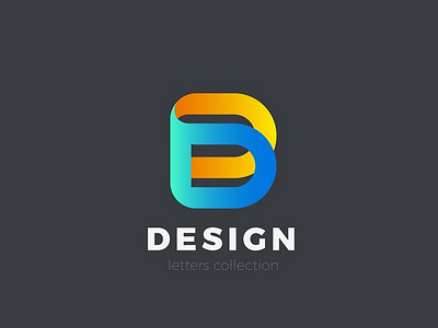 Letter D Logo design 3D