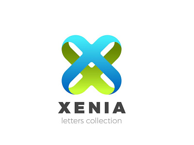 Letter X Logo design 3D