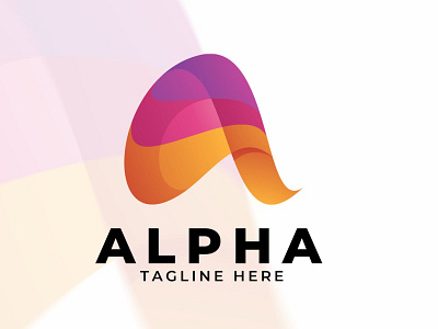 Alpha - Logo Template 3d 3d letter abstract alpha alphabet branding concept creative design effect effect logo illustration logo text effect