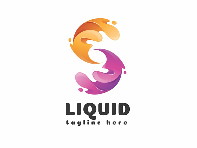 Liquid - Logo Template 3d 3d letter abstract branding concept creative design illustration liquid logo logo letter logotype text effect typography ui