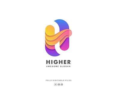 Abstract Letter Colorful Style Logo