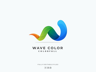 Abstract Wave Colorful Logo