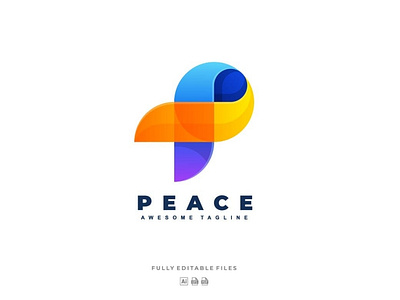 Abstract Letter P Colorful Logo