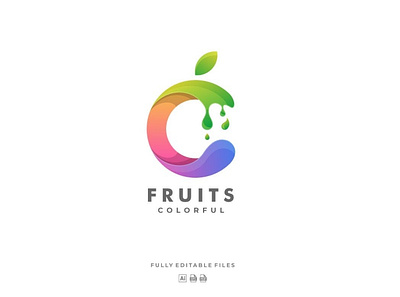 Fruit form Letter Colorful Logo 3d 3d letter abstract animation branding concept creative design download free fruit graphic design illustration letter logo logo effect motion graphics vector