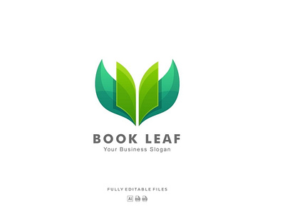 Leaf and Book Colorful Logo 3d letter abstract book branding colorful concept creative design illustration logo logo fabric mockup typography ui vector
