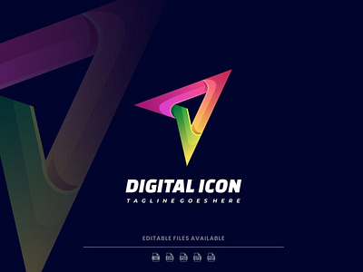 Triangle Gradient Colorful Logo