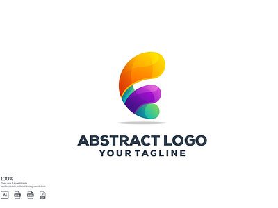 Abtract color logo design