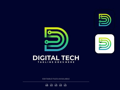 Letter Digital Icon Logo
