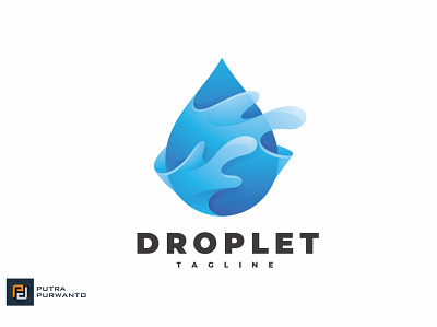 Droplet Water - Logo Template 3d 3d letter abstract animation branding concept creative design graphic design illustration logo motion graphics splash ui vector water