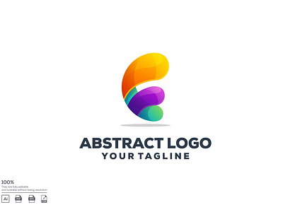 Abtract color logo design