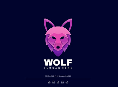 Wolf Gradient Colorful Logo 3d 3d letter abstract animation branding colorful concept creative design gradient graphic design illustration logo logo vector motion graphics typography ui vector wolf