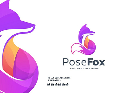 Fox Colorful Logo 3d 3d letter abstract animation branding colorful concept creative design fox graphic design illustration logo motion graphics ui vector