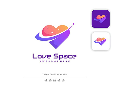 Love Space Color Logo 3d 3d letter abstract animation branding concept creative design gradient graphic design illustration logo love motion graphics space ui vector