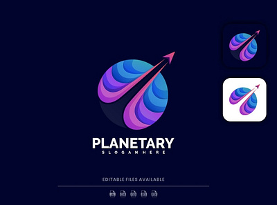 Planetary Gradient Colorful Logo 3d 3d letter abstract animation branding colorful concept creative design gradient graphic design illustration logo motion graphics ui vector