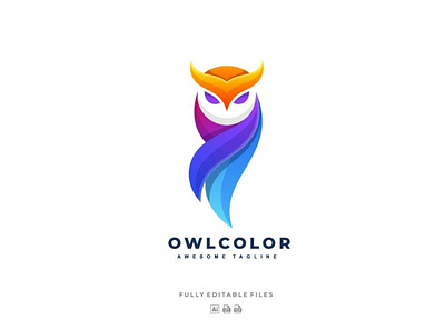 Owl Colorful Logo 3d 3d letter abstract animation branding concept creative design graphic design illustration logo motion graphics ui vector