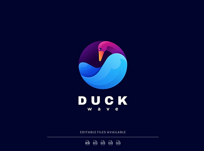 Duck Gradient Colorful Logo 3d 3d letter abstract animation branding concept creative design gradient graphic design illustration logo motion graphics ui vector