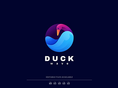 Duck Gradient Colorful Logo