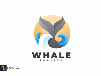Whale Tail - Logo Template 3d 3d letter abstract animation branding concept creative design graphic design illustration logo mockup motion graphics sea ui vector whale
