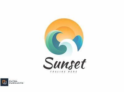 Sunset - Logo Template 3d 3d letter abstract animation branding concept creative design graphic design illustration logo motion graphics sunset ui vector