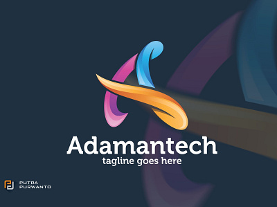 Adamantech / Letter A - Logo Template 3d 3d letter abstract animation branding concept creative design graphic design illustration logo logo template motion graphics synthwave ui vector