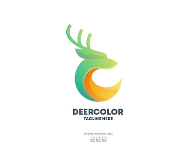 Colorful Deer Logo Design Template 3d 3d letter abstract animation branding colorful concept creative deer design graphic design illustration logo motion graphics ui vector