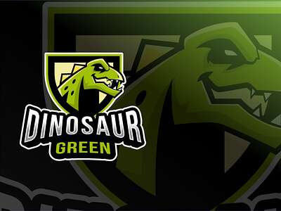 Dinosaur Green Esport Logo Template