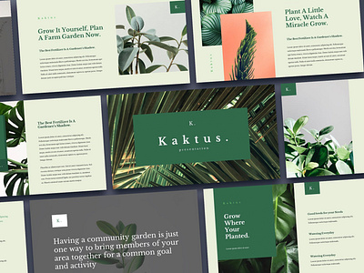 Kaktus - Elegant 3d 3d letter abstract animation branding concept creative design google slides graphic design illustration keynote motion graphics online pitch deck powerpoint template ui web web development