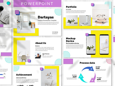 Dartayas - Colorful branding clean colorful concept creative design graphic design illustration instagram keynote modern powerpoint presentation template web web maintance website