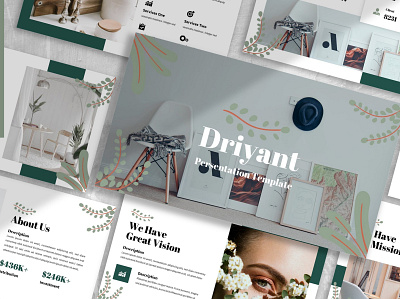 Driyant - Business abstract branding business concept creative design documentation freelancer google slides graphic design illustration job keynote motion graphics pitch deck powerpoint presentation template theme