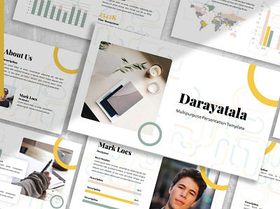 Darayatala - Business 3d letter abstract branding colorful concept creative design freelancer google slides graphic design illustration job keynote minimal modern motion graphics pitch deck powerpoint presentation template