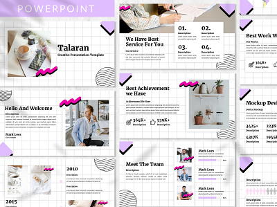 Talaran - Creative abstract branding clean colorful concept creative deck design google slides illustration keynote minimal pitch powerpoint presentation slides startup template