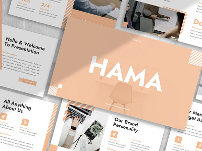 Hama - Company Profile annual annual report branding company concept creative creative marketing deck finance keynote lookbook marketing pitch pitch deck powerpoint profile slides startup template