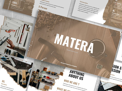 Matera - Company 3d letter abstract annual annual report branding company concept creative design google slides illustration keynote pitchdeck powerpoint presentation profile report startup technology