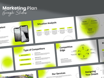 Marketing Plan Template branding concept creative design google slides graphic design keynote kit marketing motion graphics plan planner powerpoint presentation project slides template